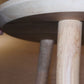 Dia 15.75" Wood Round End Table Natural Nordic 3 Legs Side Table