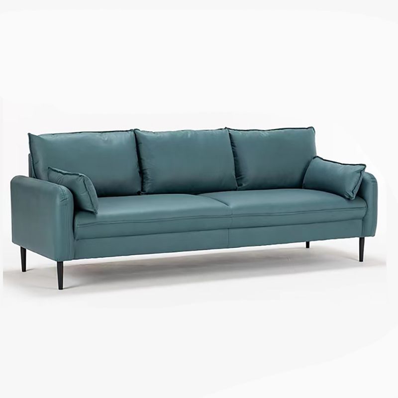 Cushions Square Arm Sofa 3-Seater Faux Leather Stain Resistant Loveseat Clearhalo 'Furniture' 'furniture_sofas' 'kitchen' 'kitchen_sofas' 'Living Room Furniture' 'Sofa' 'sofas' 1200x1200_19697066-3a6a-487f-a371-f80365b40d41