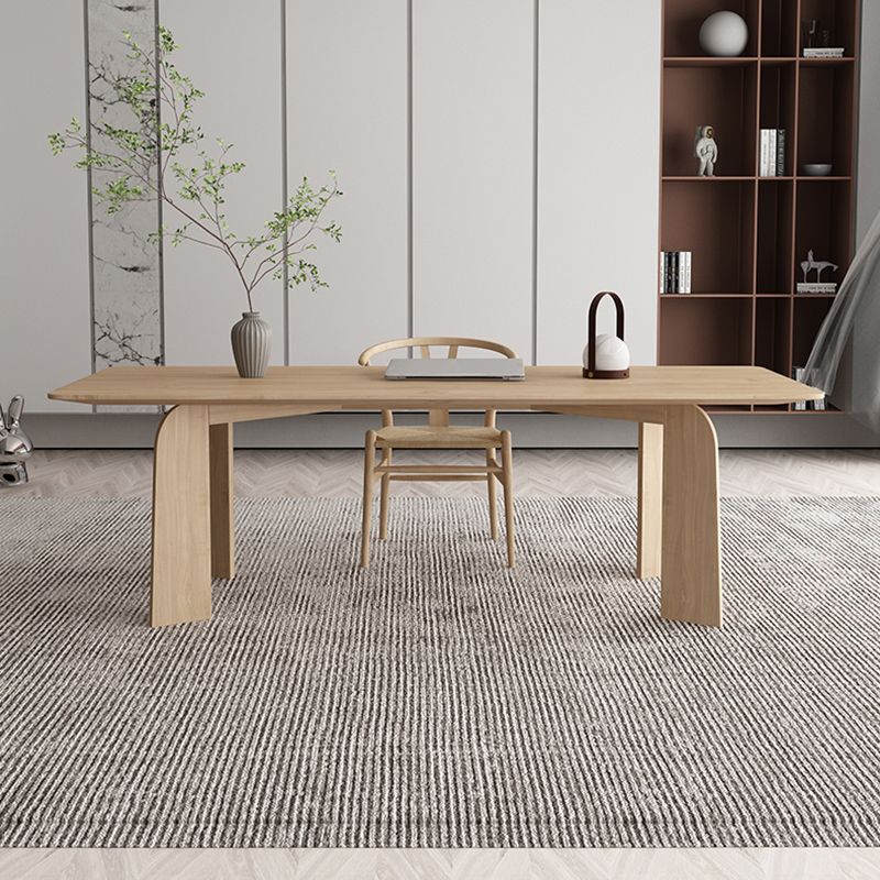 Curved Meeting Table Home Office Solid Wood Modern Writing Desk Clearhalo 'furn' 'furn_office_desk' 'Furniture' 'Office Desks' 'Office Furniture' 'office_desk' 1200x1200_196981fa-e356-4702-b1ba-671eeb33f0d9