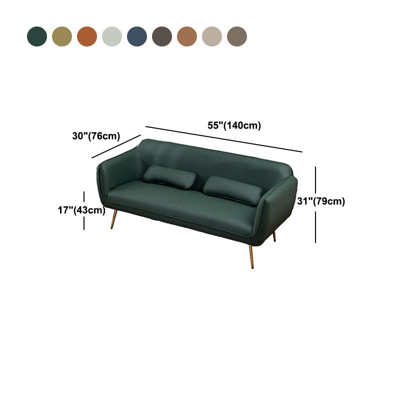 Faux Leather Sofa 55.11" W x 29.92" D x 31.10" H Flared Arm Sofa for Living Room Clearhalo 'furn' 'furn_sofas' 'Furniture' 'furniture_sofas' 'Living Room Furniture' 'Sofa' 'sofas' 1200x1200_196b367f-c83e-47f1-8fc7-285786abbc92