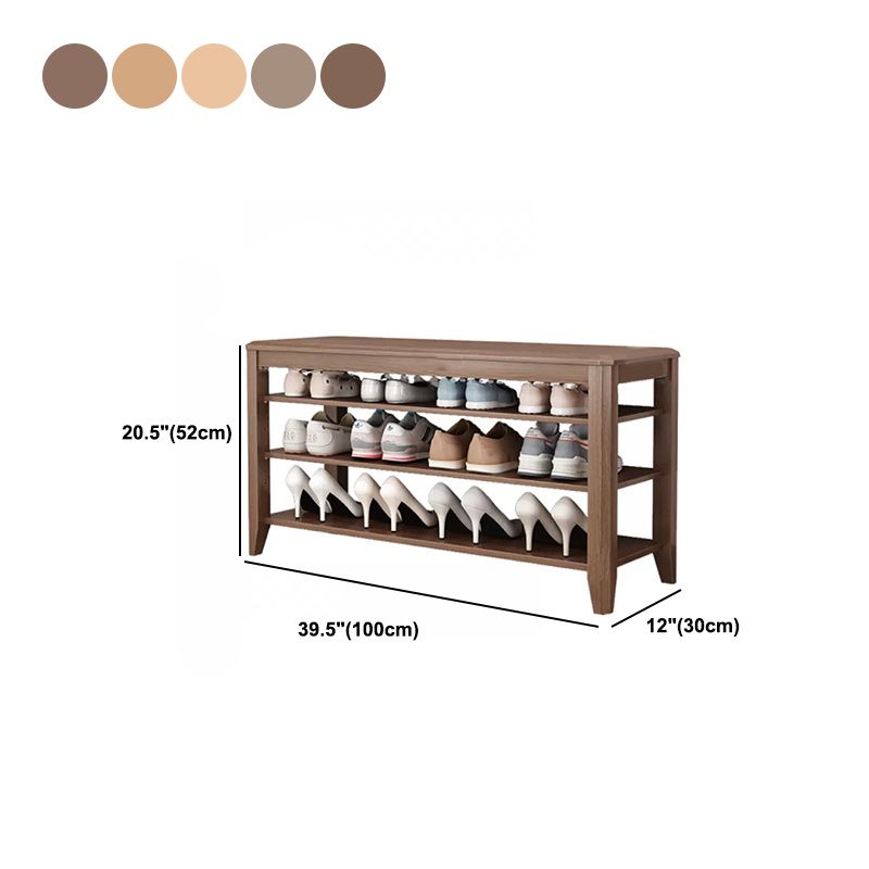 Rectangle 11.8" Wide Entryway Bench Modern Solid Wood Bench with Storage Clearhalo 'Benches' 'Chairs & Seating' 'furn' 'furn_benches' 'Furniture' 'Living Room Furniture' 1200x1200_196c9587-aaff-4ee7-a220-56e143377f1b