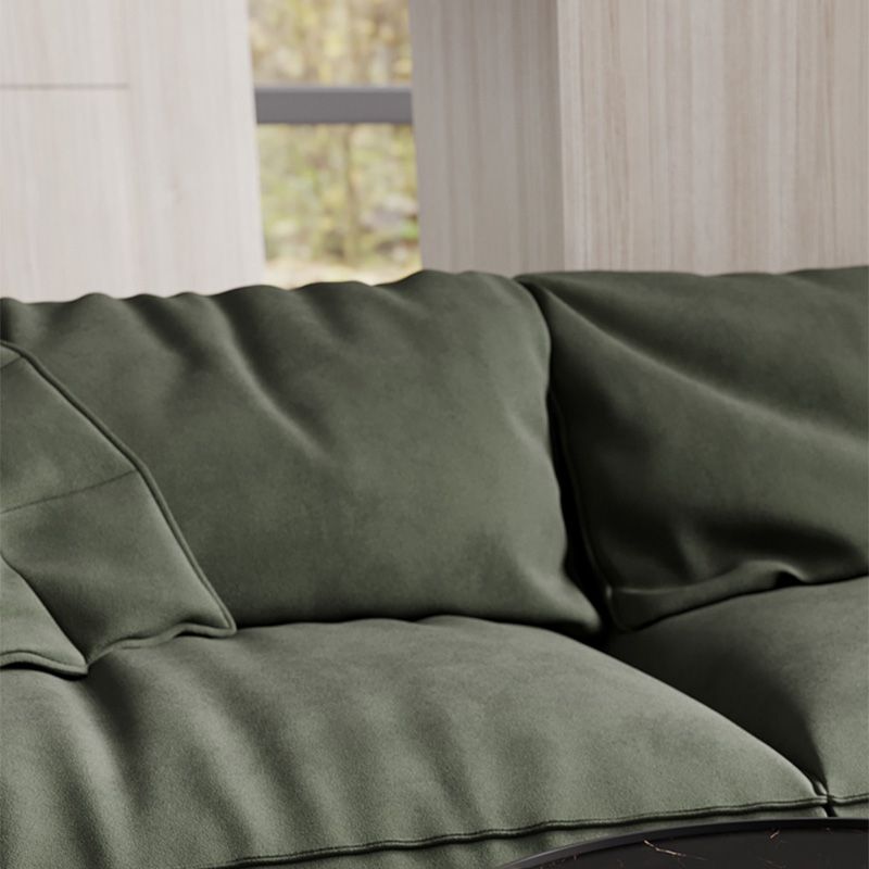 Slipbovered Station Soath Sala de almohada de almohada de almohadilla Sofá verde