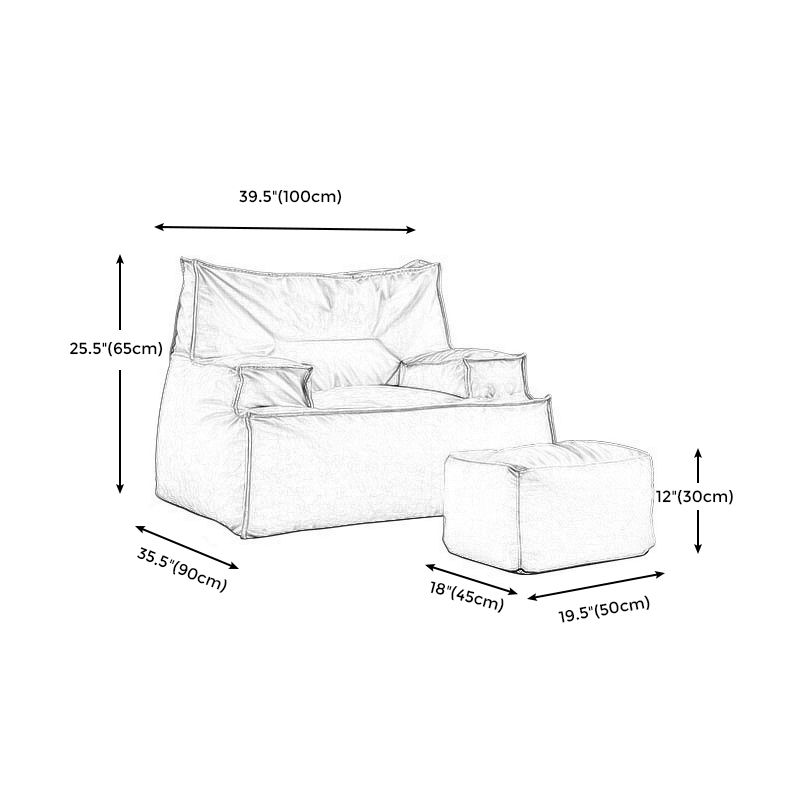 Faux Leather Arm Chair 39.3"L x 35.4" W x 25.5" H Arms Included Chair for Bedroom Clearhalo 'Accent Chairs' 'accent_chairs' 'Chairs & Seating' 'furn' 'furn_accent_chairs' 'Furniture' 'furniture_accent_chairs' 'Living Room Furniture' 1200x1200_196e2938-ae0d-4571-bd35-27c9f8ed9308