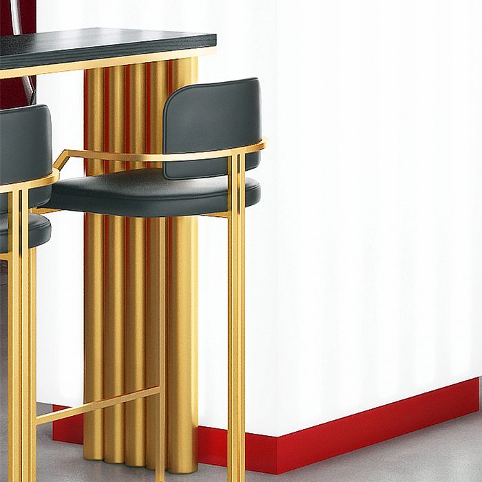 Black Top Bar Dining Table Traditional Luxury Rectangle Bar Table with Sled Base Clearhalo 'Bar Furniture' 'Bar Tables' 'bar_tables' 'furn' 'furn_bar_tables' 'Furniture' 'Kitchen & Dining Furniture' 1200x1200_196e2d0f-266d-4981-8ebc-26ad1fe1f43e