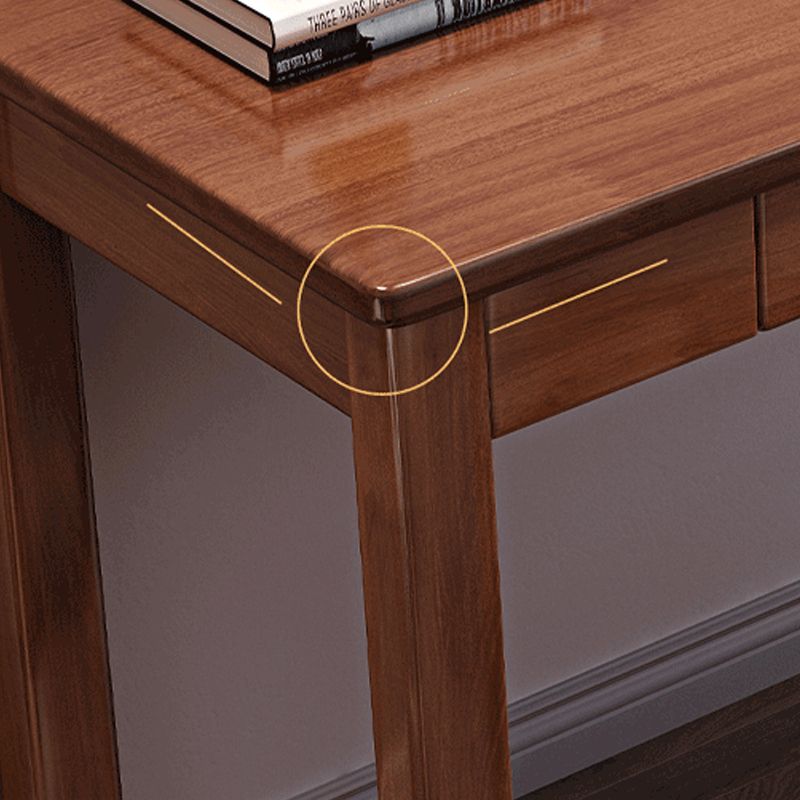 Modern Office Desk 2 Drawers Solid Wood Task Desk with 4 Legs Clearhalo 'furn' 'furn_office_desk' 'Furniture' 'Office Desks' 'Office Furniture' 'office_desk' 1200x1200_196e3340-7a12-4565-aaf6-fb1f53f8bcb2