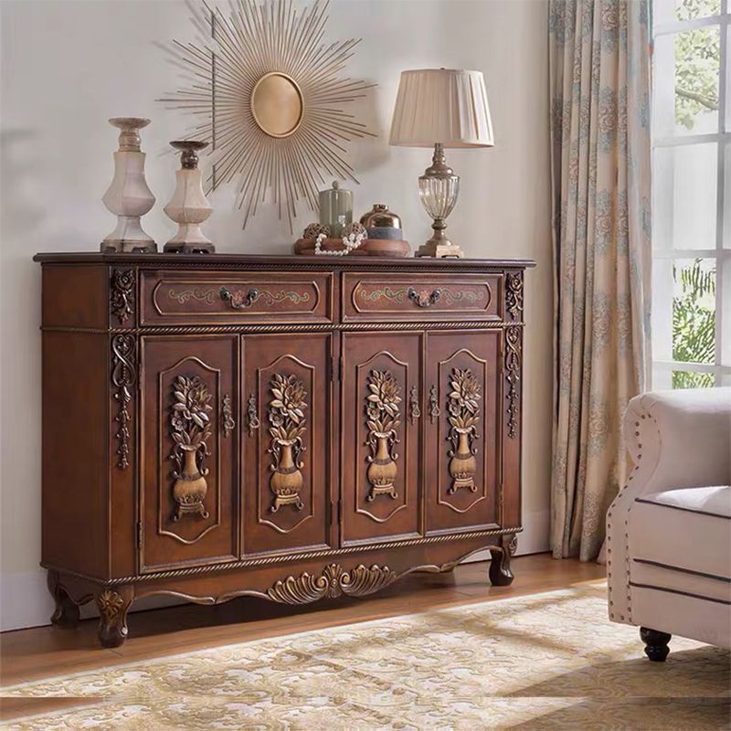 Distressed Wood Industrial Storage Cabinet, Solid Wood Rectangle Cabinet Clearhalo 'Cabinets & Chests' 'cabinets_chests' 'furn' 'furn_cabinets_chests' 'Furniture' 'Living Room Furniture' 1200x1200_1970b5a9-6b3b-45e8-b123-642fc47aa1b8