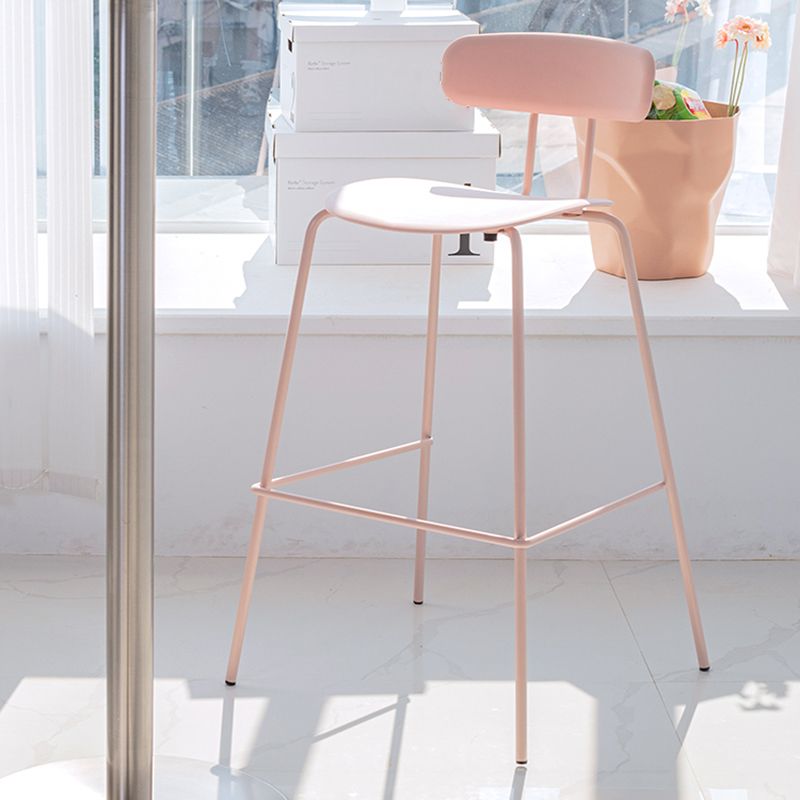 Modern Bar-stool Plastic Counter Bar Stool for Kitchen Bar with Metal Legs Clearhalo 'Bar Furniture' 'Bar Stools' 'bar_stools' 'furn' 'furn_bar_stools' 'Furniture' 'furniture_bar_stools' 'Kitchen & Dining Furniture' 1200x1200_19715a0e-93b2-4741-a45e-ae05ba22e89f