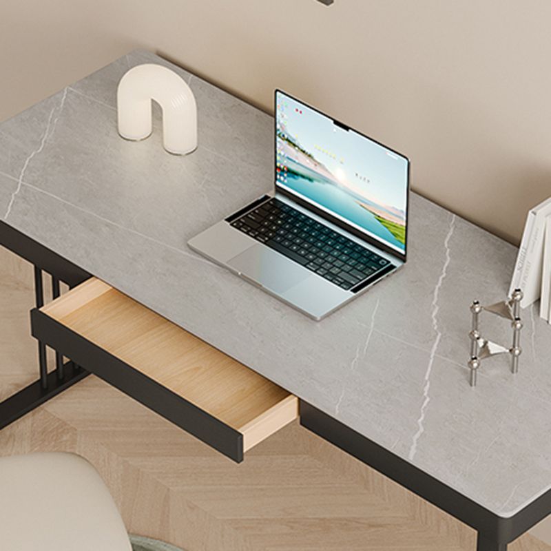 Descripción de la oficina de la oficina rectangular Descripción de la tarea del escritorio de oficina con 2 patas para el hogar