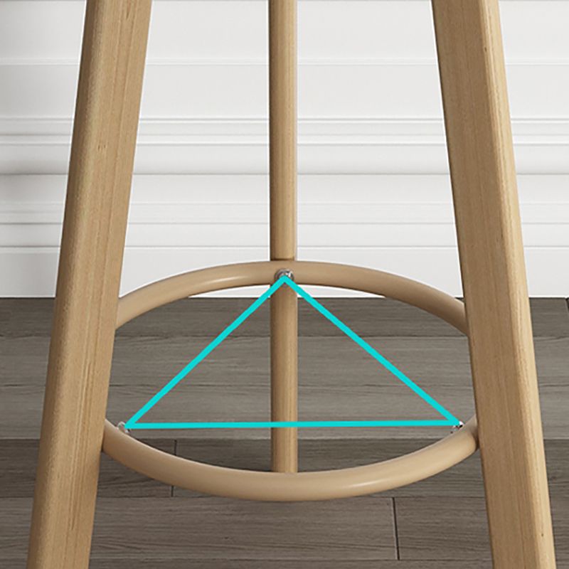 Scandinavian Style Bar-stool with Steel Legs Single Counter Stool for Kitchen Bar Clearhalo 'Bar Furniture' 'Bar Stools' 'bar_stools' 'furn' 'furn_bar_stools' 'furniture_bar_stools' 'Kitchen & Dining Furniture' 'kitchen&dining_furn' 'kitchen' 'kitchen_furn' Furniture' 1200x1200_197436ab-253c-4210-8c70-c0e20c18d322