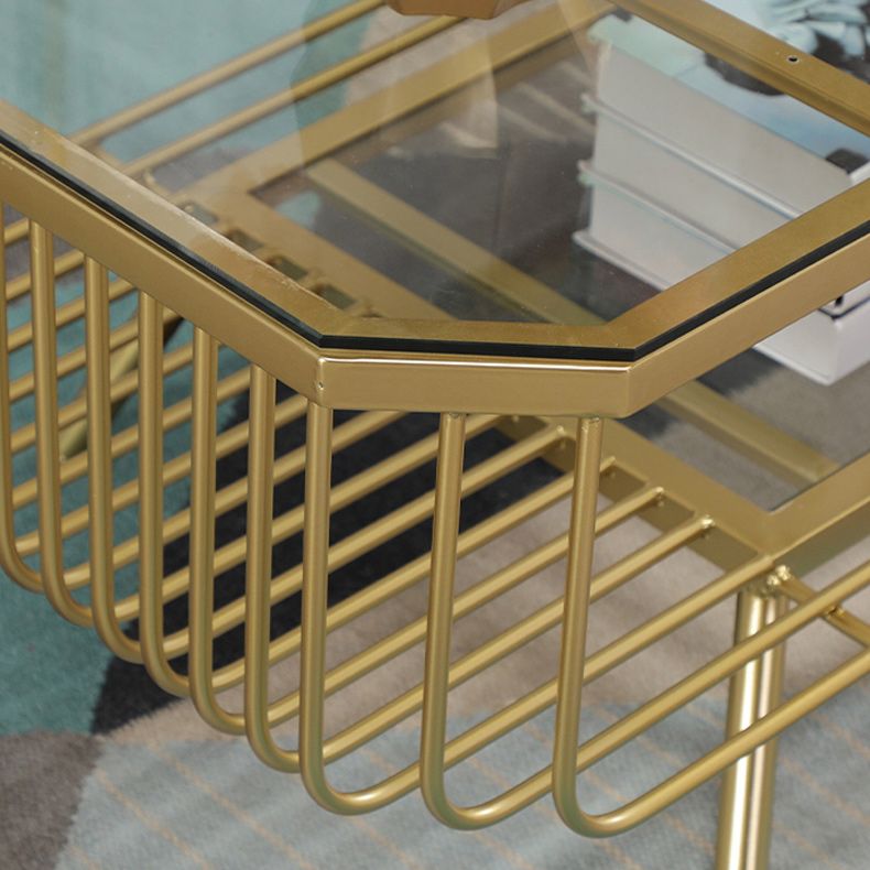 Tavolino moderno in telaio rettangolare in vetro tavolo da cocktail per casa