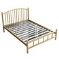 Metal Glam Slat Bed with Headboard Standard Bed with Metal Legs Clearhalo 'Bedroom Furniture' 'Beds' 'furn' 'furn_beds' 'Furniture' 1200x1200_19779b37-03c5-401b-a311-8386b0e5b8d5