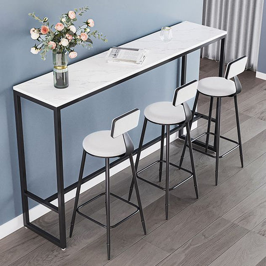 Modern Backrest Counter Stool Iron Milk Tea Shop Bar Stool with Cushion and Pedal Clearhalo 'Bar Furniture' 'Bar Stools' 'bar_stools' 'furn' 'furn_bar_stools' 'Furniture' 'furniture_bar_stools' 'Kitchen & Dining Furniture' 1200x1200_197c5ecd-fc4b-4330-b3f4-b5dccfd87921