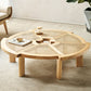 Scandinavian 1 Single Coffee Table Round Wood Cocktail Table