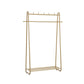 Gorgeous Metal Coat Hanger Solid Color Storage Shelving Coat Rack with Castors