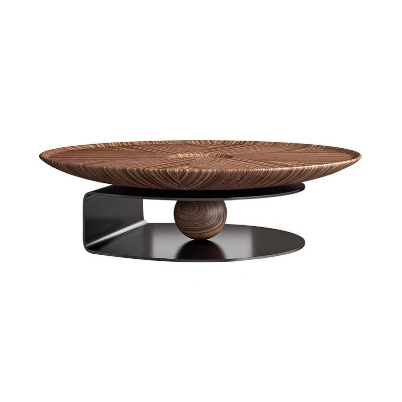 Modern Round Wood Single Coffee Table Pedestal Bunching Tables Clearhalo 'Coffee & Accent Tables' 'Coffee Tables' 'coffee_tables' 'furn' 'furn_coffee_tables' 'Furniture' 'Living Room Furniture' 1200x1200_197ccc5a-9ed5-4d1e-9738-6685daf5c72e