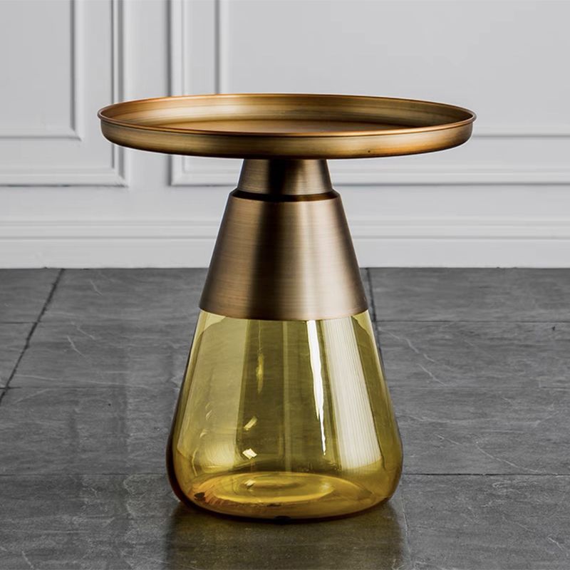 Mid-Century Modern Pedestal Glass Round Storage Single Coffee Table Clearhalo 'Coffee & Accent Tables' 'Coffee Tables' 'coffee_tables' 'furn' 'furn_coffee_tables' 'Furniture' 'Living Room Furniture' 1200x1200_197e2c11-f7ed-42a6-a59f-38a9e3154be8