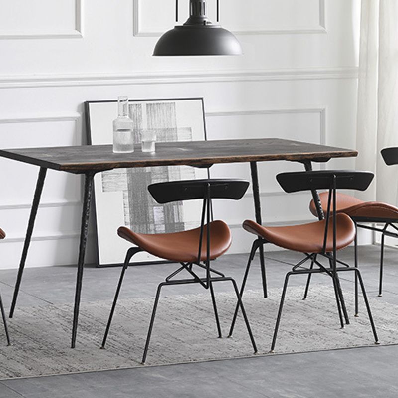Industrial 1/5 Pieces Dining Set Rectangle Oak Wood Dining Table for Dining Room Clearhalo 'Dining Room Sets' 'Dining Tables & Seating' 'dining_room_set' 'furn' 'furn_dining_room_set' 'Furniture' 'Kitchen & Dining Furniture' 1200x1200_197e58a0-6f63-4538-b0cc-d614c9c7501f