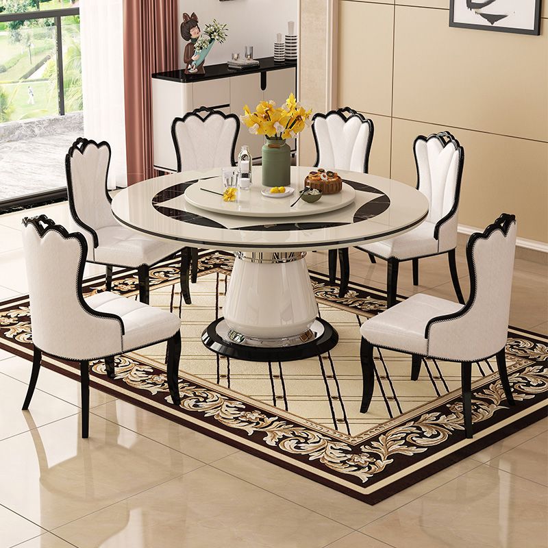 Pedestal Casual Comedor Cocina Muebles para el hogar Mesa de cena redonda