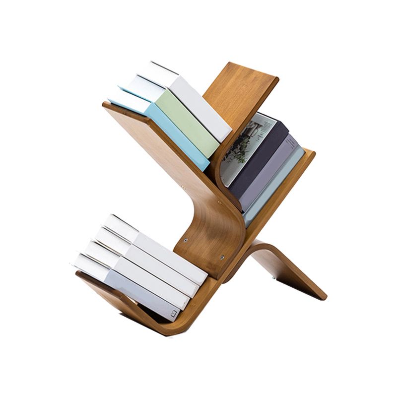 Urban Bamboo Shelf Bookcase Open Storage Vertical Bookshelf for Living Room