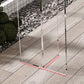Table de bar rectangulaire en pierre blanche avec base en acrylique pour la maison