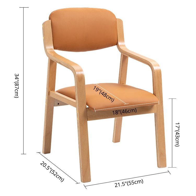 Contemporary Opening Back Kitchen Dining Arm Chair Solid Wood Dining Chair Clearhalo ' kitchen&dining_furn' 'Dining Chairs' 'Dining Tables & Seating' 'dining_chair' 'furn' 'furn_dining_chair' 'Furniture' 'furniture_dining_chair' 'Kitchen & Dining Furniture' 'kitchen' 1200x1200_1983626d-7f23-424e-af46-e821caab13d8
