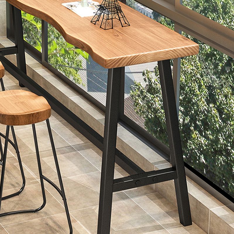 Trestle Base Solid Wood Rectangle Bar Table for Kitchen Dining Room Clearhalo 'Bar Furniture' 'Bar Tables' 'bar_tables' 'furn' 'furn_bar_tables' 'Furniture' 'Kitchen & Dining Furniture' 1200x1200_19844979-5200-4af3-a724-6d15de37be9f