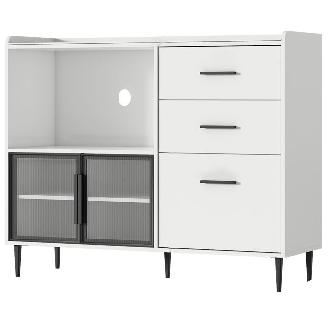 3-Drawer Engineered Wood Sideboard Modern Stone Countertop Credenza for Living Room Clearhalo 'buffet_sideboard' 'Buffets & Sideboards' 'furn' 'furn_buffet_sideboard' 'Furniture' 'furniture_buffet_sideboard' 'Kitchen & Dining Furniture' 1200x1200_19848281-2031-4886-b0ca-961343c44d1c