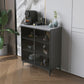 Glam -glazen deuren buffet sideboard stenen dinerserver voor woonkamer