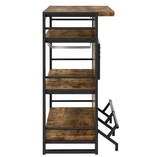 Bar Tisch Rechteck aus dem industriellen Stil Rechteck Holz Tisch mit Regalen für Esszimmer