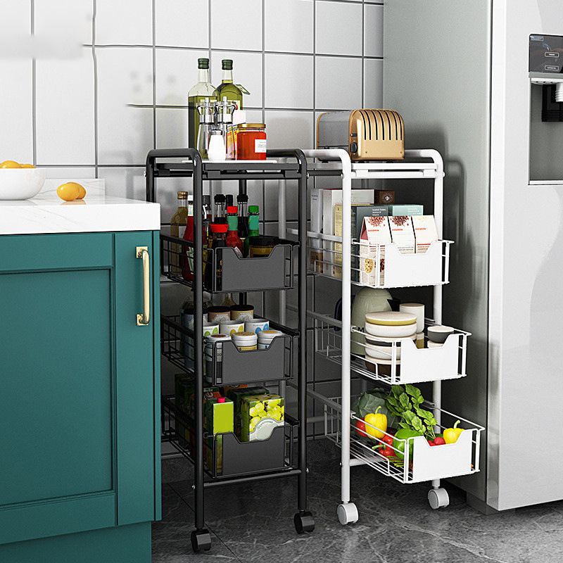 9.5"L x 14"W x 33.5"H Home Dining Metal Prep Table with Basket Open Storage Prep Table