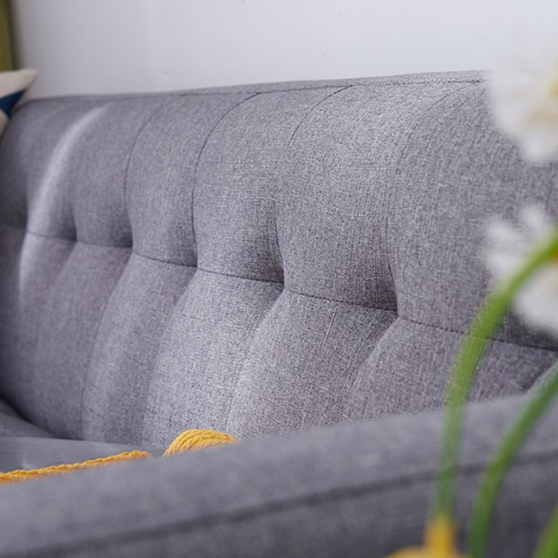 65"High Modern Cotton Blend Tufted Square Arm Sofa, Living Room