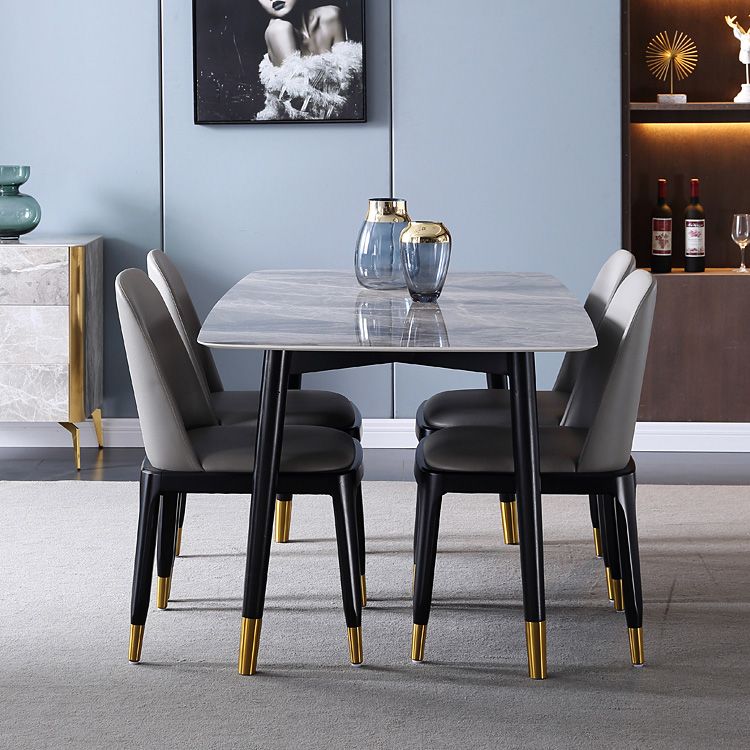 Rectangle Grey Tone Dining Table Sintered Stone Table Luxury with 4 Legs Clearhalo ' dining_table' 'Dining Tables & Seating' 'Dining Tables' 'furn' 'furn_dining_table' 'Furniture' 'furniture_dining_table' 'Kitchen & Dining Furniture' 'kitchen&dining_furn' 'kitchen' 'kitchen_dining_table' 1200x1200_19895260-3107-49e6-8121-536e38de06c9