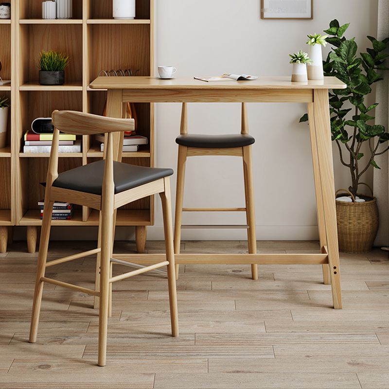 Juego de pub con altura de mostrador de 1/2/3 piezas en total natural con madera maciza