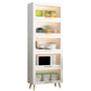 Modern 1-door Sideboard in White and Black Glass for Living Home Clearhalo 'buffet_sideboard' 'Buffets & Sideboards' 'furn' 'furn_buffet_sideboard' 'Furniture' 'Kitchen & Dining Furniture' 1200x1200_198c4f81-cfea-43a0-a0bd-d233029a86f9