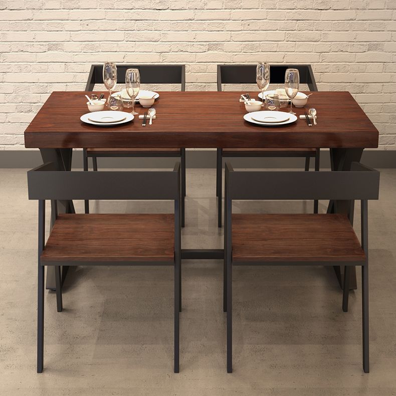 Industrial Pine Wood Table for Restaurant Rectangle Dining Table with Trestle Base Clearhalo ' dining_table' 'Dining Tables & Seating' 'Dining Tables' 'furn' 'furn_dining_table' 'Furniture' 'furniture_dining_table' 'Kitchen & Dining Furniture' 'kitchen&dining_furn' 'kitchen' 'kitchen_dining_table' 1200x1200_198c525d-bc38-4199-b7d1-27e5c066bdf8