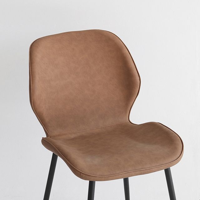 Contemporary Style Kitchen Dining Chair Metal Dining Wingback Armless Side Chairs Clearhalo ' kitchen&dining_furn' 'Dining Chairs' 'Dining Tables & Seating' 'dining_chair' 'furn' 'furn_dining_chair' 'Furniture' 'furniture_dining_chair' 'Kitchen & Dining Furniture' 'kitchen' 1200x1200_198d187c-691f-4989-8e9c-35b284d2d038