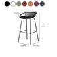 Industrial Metal Dining Stool Backless Bar Stool with Footrest