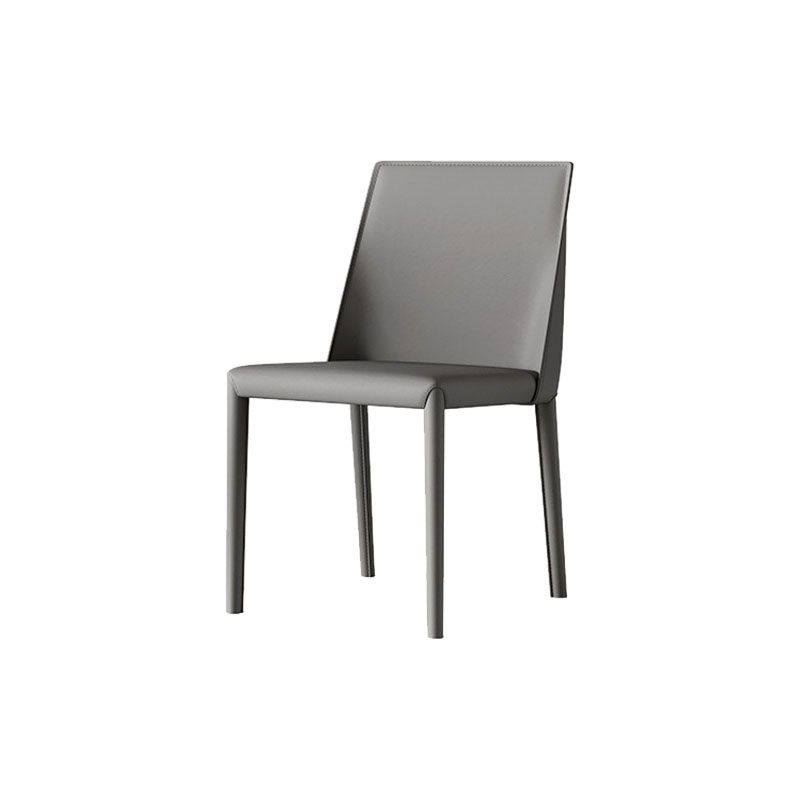 Metal Leather Industrial Dining Side Chairs Dining Room Solid Back Chair (Set of 2) Clearhalo ' kitchen&dining_furn' 'Dining Chairs' 'Dining Tables & Seating' 'dining_chair' 'furn' 'furn_dining_chair' 'Furniture' 'furniture_dining_chair' 'Kitchen & Dining Furniture' 'kitchen' 1200x1200_198f2509-eeb7-474b-b53d-1030aae5c991