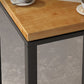 Industrial Indoor Bar Dining Table Square Metal and Wood Bar Table Clearhalo 'Bar Furniture' 'Bar Tables' 'bar_tables' 'furn' 'furn_bar_tables' 'Furniture' 'Kitchen & Dining Furniture' 1200x1200_198fc961-3f45-4145-b279-a79b9fa8bdf0