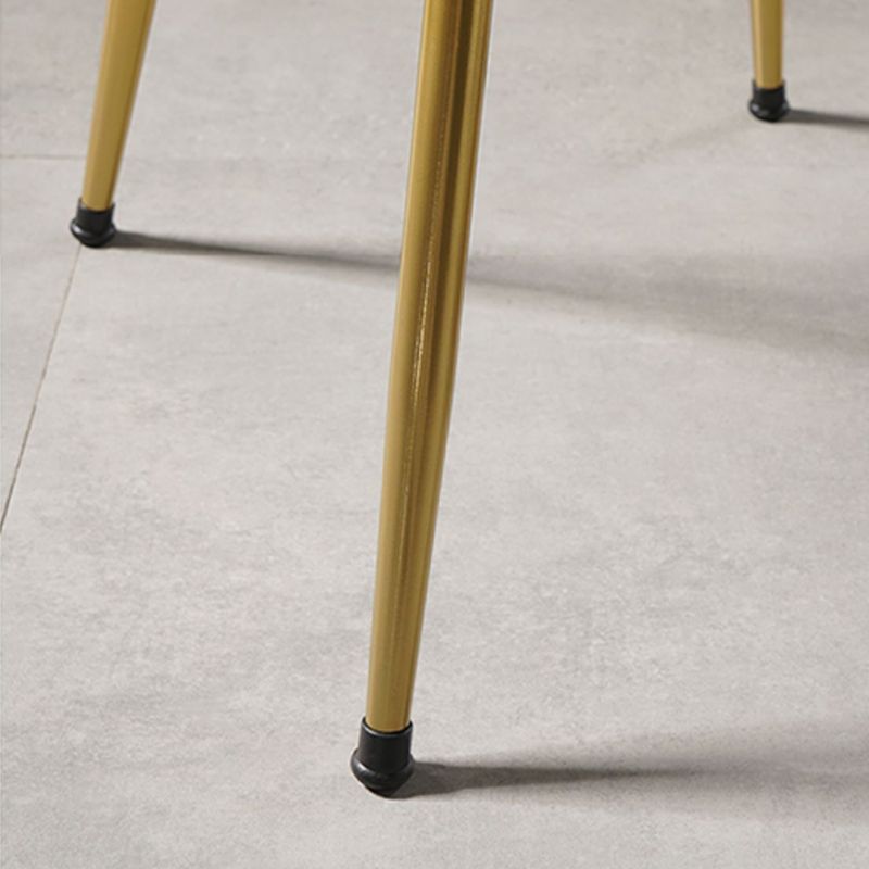 Sedia laterale in stile glam sedia da pranzo srofida senza braccio per sala da pranzo