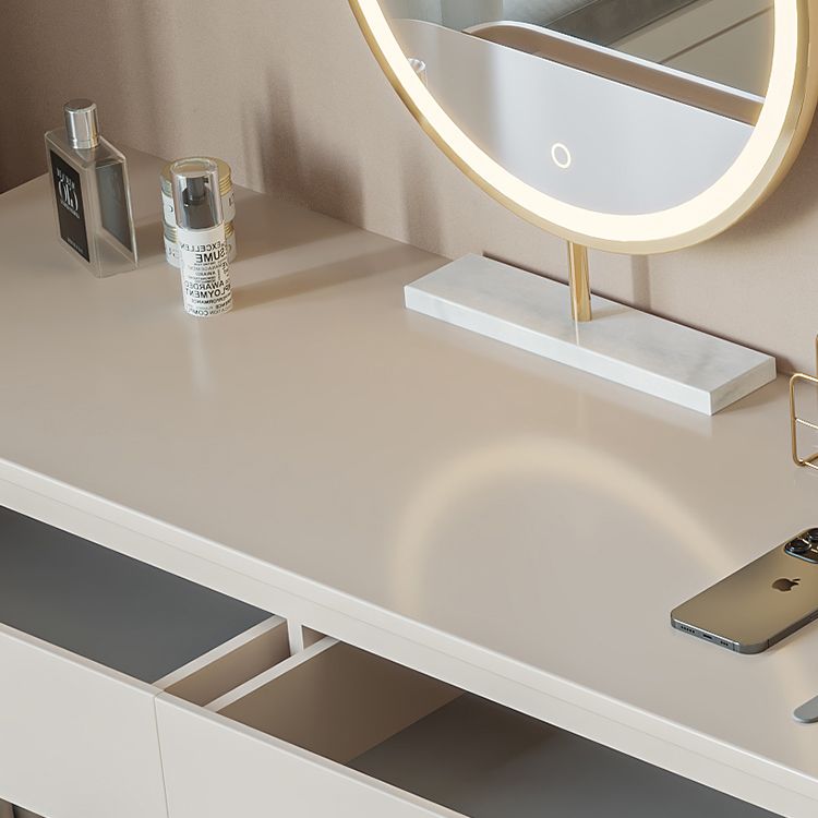 White Solid Wood Makeup Vanity Desk Bedroom Vanity Dressing Table Set Clearhalo 'Bedroom Furniture' 'furn' 'furn_makeup_vanities' 'Furniture' 'Makeup Vanities' 'makeup_vanities' 1200x1200_199263e3-296e-4f6c-9899-00658d629225