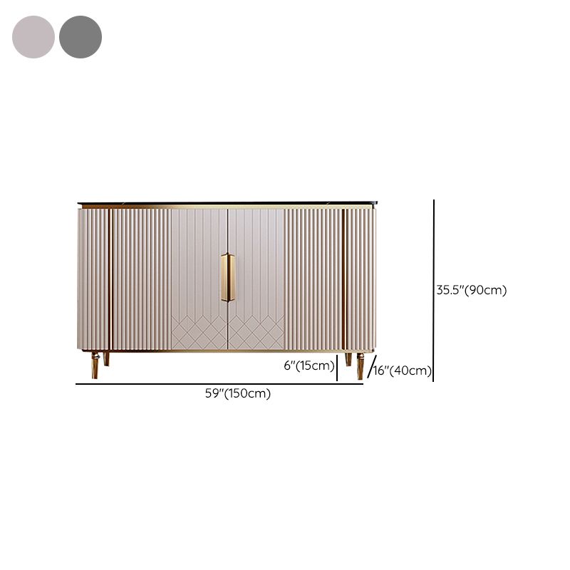 Zeitgenössischer Seitenbrett Marmor -Sideboardschrank mit Beinen für Esszimmer