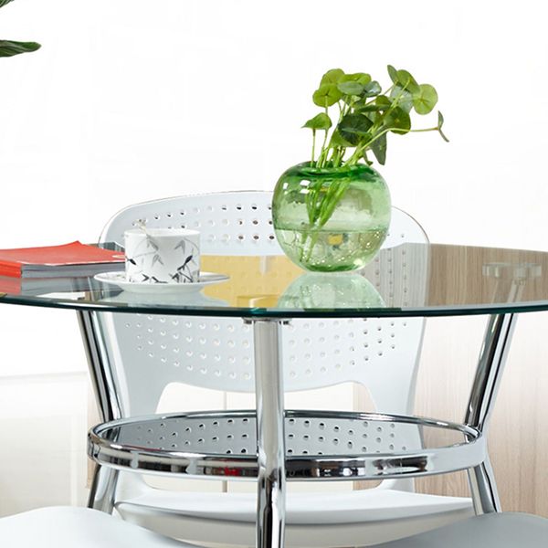 Contemporary Round Dining Room Table Tempered Glass Table with 3 Legs for Dining Room Clearhalo ' dining_table' 'Dining Tables & Seating' 'Dining Tables' 'furn' 'furn_dining_table' 'Furniture' 'furniture_dining_table' 'Kitchen & Dining Furniture' 'kitchen&dining_furn' 'kitchen' 'kitchen_dining_table' 1200x1200_19953c52-3d50-463b-a9c7-275100d50f75