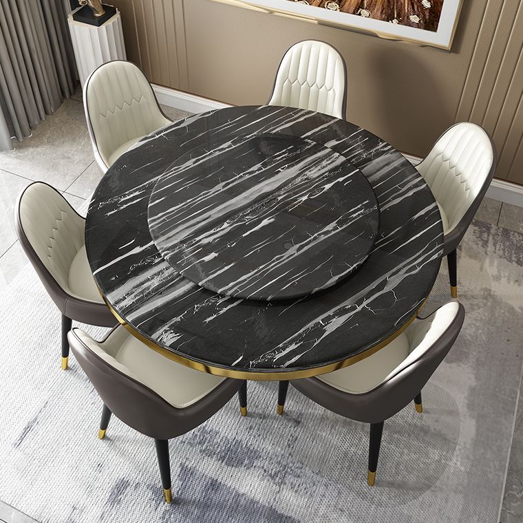 Luxury Style Marble Dining Table Single Pedestal Base Round Table for Home Clearhalo ' dining_table' 'Dining Tables & Seating' 'Dining Tables' 'furn' 'furn_dining_table' 'Furniture' 'furniture_dining_table' 'Kitchen & Dining Furniture' 'kitchen&dining_furn' 'kitchen' 'kitchen_dining_table' 1200x1200_19977245-0ce9-4b0f-92dd-153671e5bbd5
