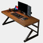 Tavolo da laptop rettangolare rettangolare da scrivania in legno massiccio contemporaneo