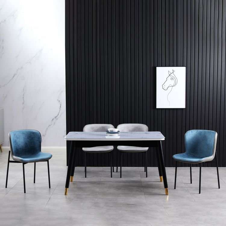 Contemporary Style Chairs Kitchen Armless Chair with Metal Legs Clearhalo 'Dining Chairs' 'Dining Tables & Seating' 'dining_chair' 'Furniture' 'furniture_dining_chair' 'Kitchen & Dining Furniture' 1200x1200_199a635e-0f9a-4cc4-901c-f9bdad79435b