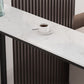 Juego de mesa de Bar rectangular contemporánea, mesa de Bar con estructura de hierro y taburetes, 1/3/5 Uds.