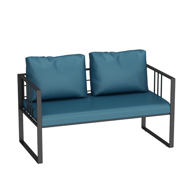 25,59 "H faux cuir carré canapé de bras carré contemporain canapé standard