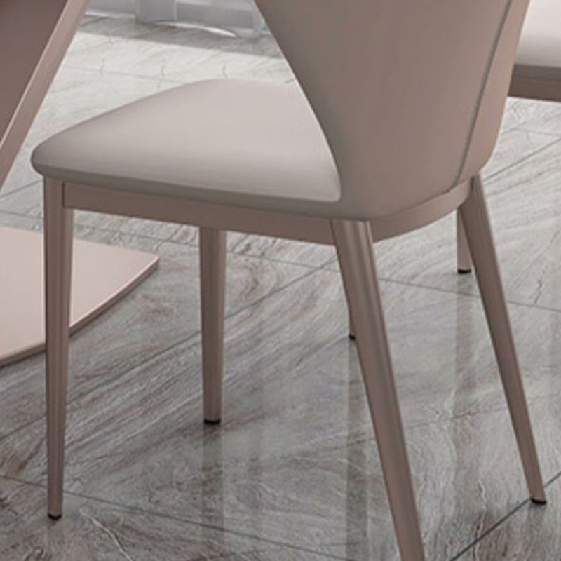 Set da pranzo in pietra sinterizzato 1/5/7 pezzi con mobili da cucina a base di metallo