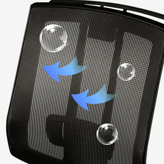 Modern Black Desk Chair No Distressing No Wheels Breathable Air Grid Office Chair